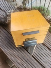  Alter Karteikasten Holz BUS Holz Verzapft Büro 125M