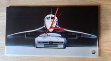 Blechschild Uhr BMW 20x40cm 