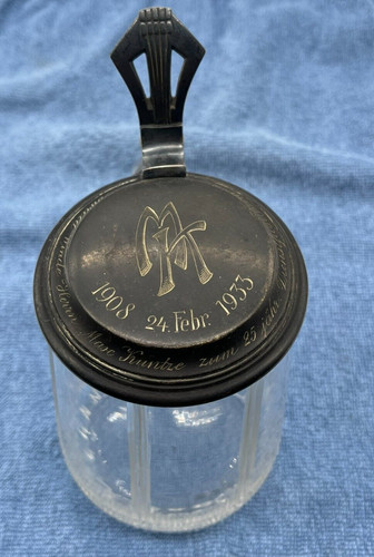 Antiker glas bierkrug wmf - antiker,