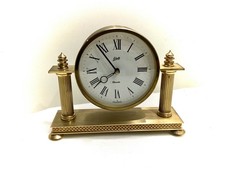 Vintage Kaminuhr *Schatz* Messing 1,1kg Patina römische Ziffern RAR Sammlerstück