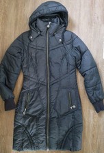 Freesoul Damen Wintermantel mit Kapuze, schwarz, Gr. S, Top
