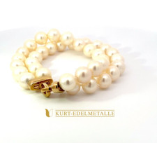 Armband Akoya-Perlen 9,5 mm  Verschluss: 585 Gelbgold - 18,5 cm lang