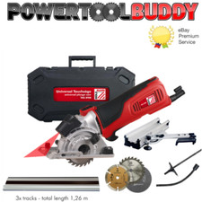 Holzmann TAS89M Mini Tauchsäge - Multi Use - c/w 3 Schienen, 3 Blätter, Gehrungsfuß