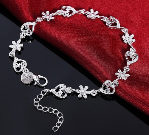 Armband armkette herz blume - armkette,