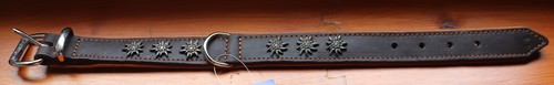 Halsband fettleder braun - fettleder,
