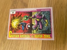 Sammelkarte / Trading Card MARVEL 1991 Captain America vs Baron Zemo #99