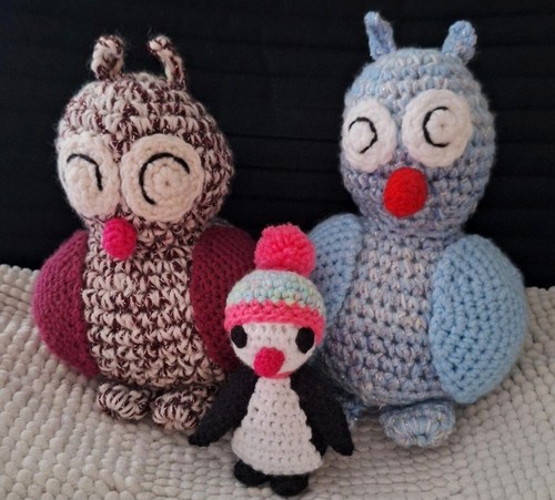 Herr und frau eule pinguin - und,
