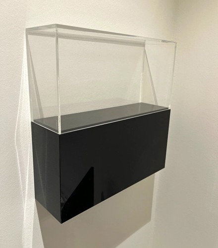 Wandvitrine rechteckig schwarz
