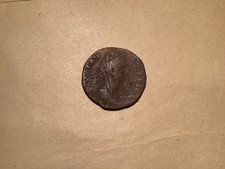 Römische Münze Faustina II. Sesterz