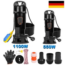 Tauchpumpe 550W/1100W Tauchpumpe Fäkalienpumpe Bau Abwasserpumpe Gartenpumpe DE