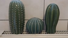 Ikea SJÄLSLIGT 3er Set Kakteen aus Keramik - nichts kaputt - NEUwertig