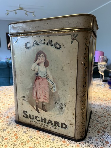 Suchard cacao werbe - cacao, werbe-blechdose