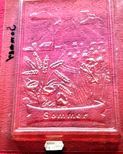 Gips Gieß Bild Silikonform Jahreszeiten Sommer Geschenk Vorlage Bastler Vintage