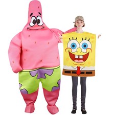 Neu 2025 SpongeBob Schwammkopf Kostüm Cosplay Karneval Party Kinder DE
