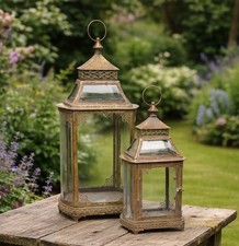 2er SET ANTIK STIL LATERNE