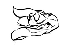 Schablone " Hund85.. " auf A4