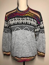 Alpaka Pullover Peru, Damen 42 / M Herren 48 / M Strick Pulli Jacke Wolle #913