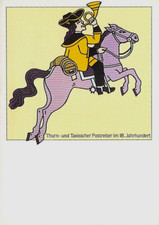 Post AK Postbote Briefträger Uniform Thurn und Taxis Postillione um 1850