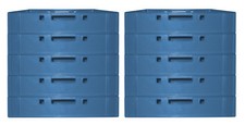10 Stück Metzgerkisten Metzgereiausstattung Stapelkiste E1 Blau Gastlando