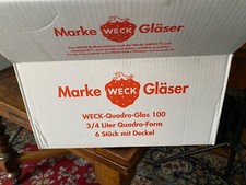 6 Weck Quadro- Glas 100 RR 