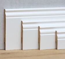 Sockelleisten Hamburger Profil, weiße Leisten, 60mm, 75mm, 90mm, 117mm, 130mm 