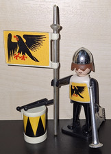 Playmobil wie 3332 Ritter Herold Trommler Chrom Wappen Burg Schloss Klicky