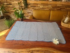 Kuschelig weiche von Hand gehäkelte Baby Decke Handarbeit hellblau