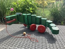 TOLLES HOLZ KROKODIL VON BREITSCHWERDT AUS DEN 70er JAHREN