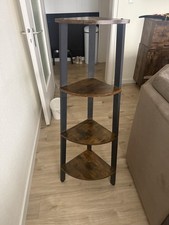 Eckregal Standregal Bücherregal 4 Ebenen Blumenregal Leiterregal 125 cm LLS34X