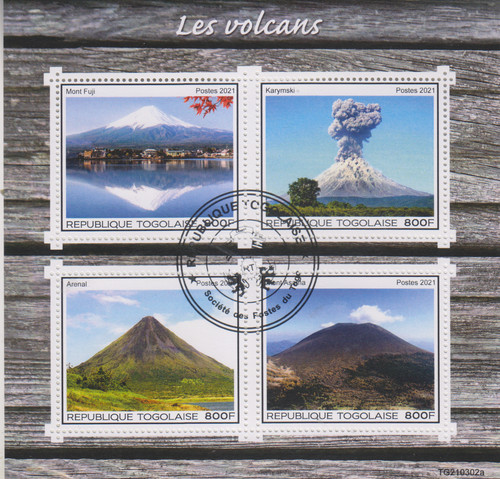 Vulkane togo gestempelt - togo, 4618