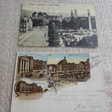 2 alte Ansichtskarten Stuttgart gelaufen 1898 und  1919 gestempelt mit Marke