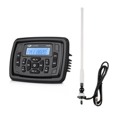 Wasserdichtes Marine-Bluetooth-Audiosystem FM AM-Bootsradio + weiße Antenne