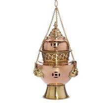 Basilika Weihrauchschwenker Kupfer Handarbeit Deko Esoterik gold braun neu 1556