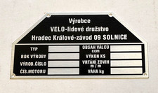 Rahmenplakette Typenschild