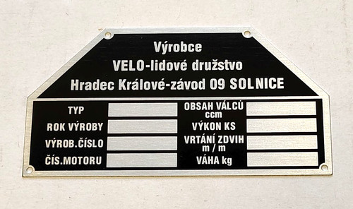 Rahmenplakette typenschild - rahmenplakette,