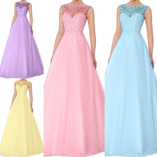 New lace long evening dress - long,