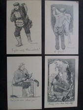 4x Postkarte Feldpostkarte