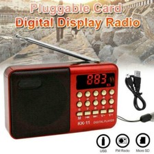 Tragbares FM Radio MP3 Player Lautsprecher Digital Radio mit Batterie USB Cable