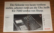 Seltene Werbung SHARP IQ-7000