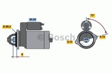 BOSCH 0 986 014 350 Starter Anlasser 0,9kW für SUZUKI JIMNY (FJ) SJ 413 (OS) 12V