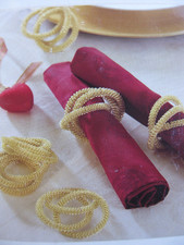 neu von TCM 6 x goldene Serviettenringe feines Metall glitzer festlich edel