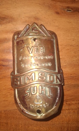 Steuerkopfschild veb simson - veb,