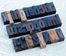 a-z Holzbuchstaben 45mm Plakatlettern Buchstaben Stoffdruck Buchstabenstempel