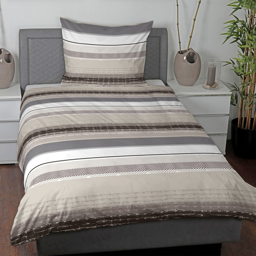 Mako satin bettwäsche camelo - satin,