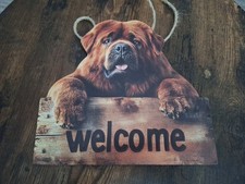 Holzschild,  Dekoschild,  Motiv Hund Mastiff