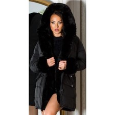 Lange Damen Winter Steppjacke