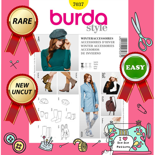 Burda 7037 winterzubehör zum - burda,