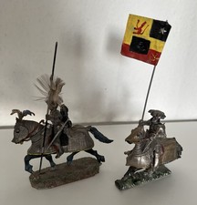 2 Zinnfiguren Ritter mit