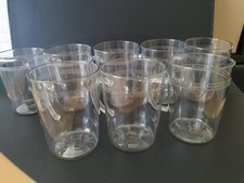 1 v 2 Teegläser Alox Tassen Jenaer konisch Fünfeckmarke 3 Linien Jena Therm Glas