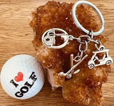 Golfer Schlüsselanhänger ⛳ Golfbag • Golfcart • Golfschläger massiv & edel